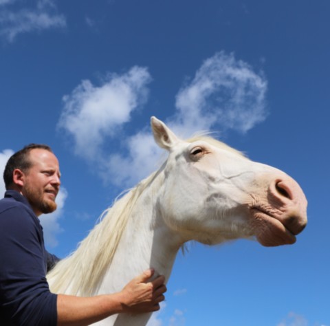 Vivian & Baila Vivian en contreplongé en train de gratter Baila